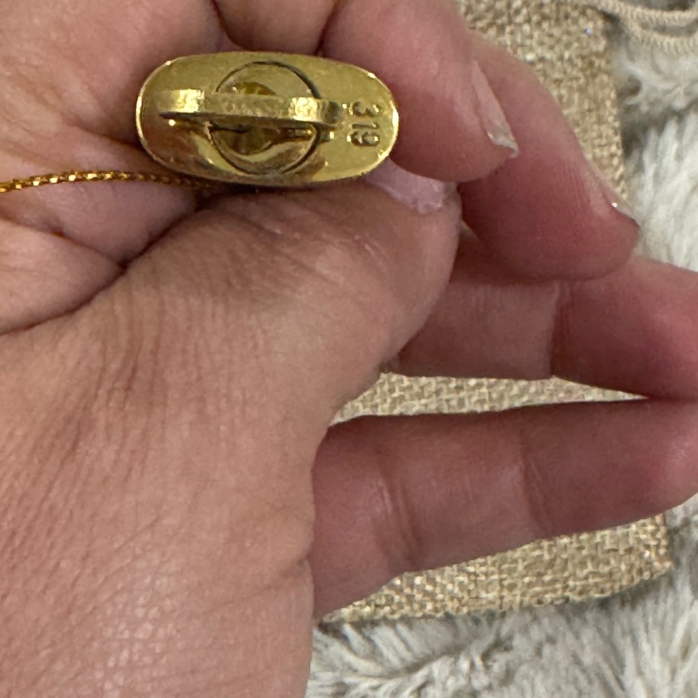 Vintage Louis Vuitton Brass Padlock & Key Necklace – No. 319 - Picture 8 of 9